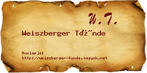 Weiszberger Tünde névjegykártya